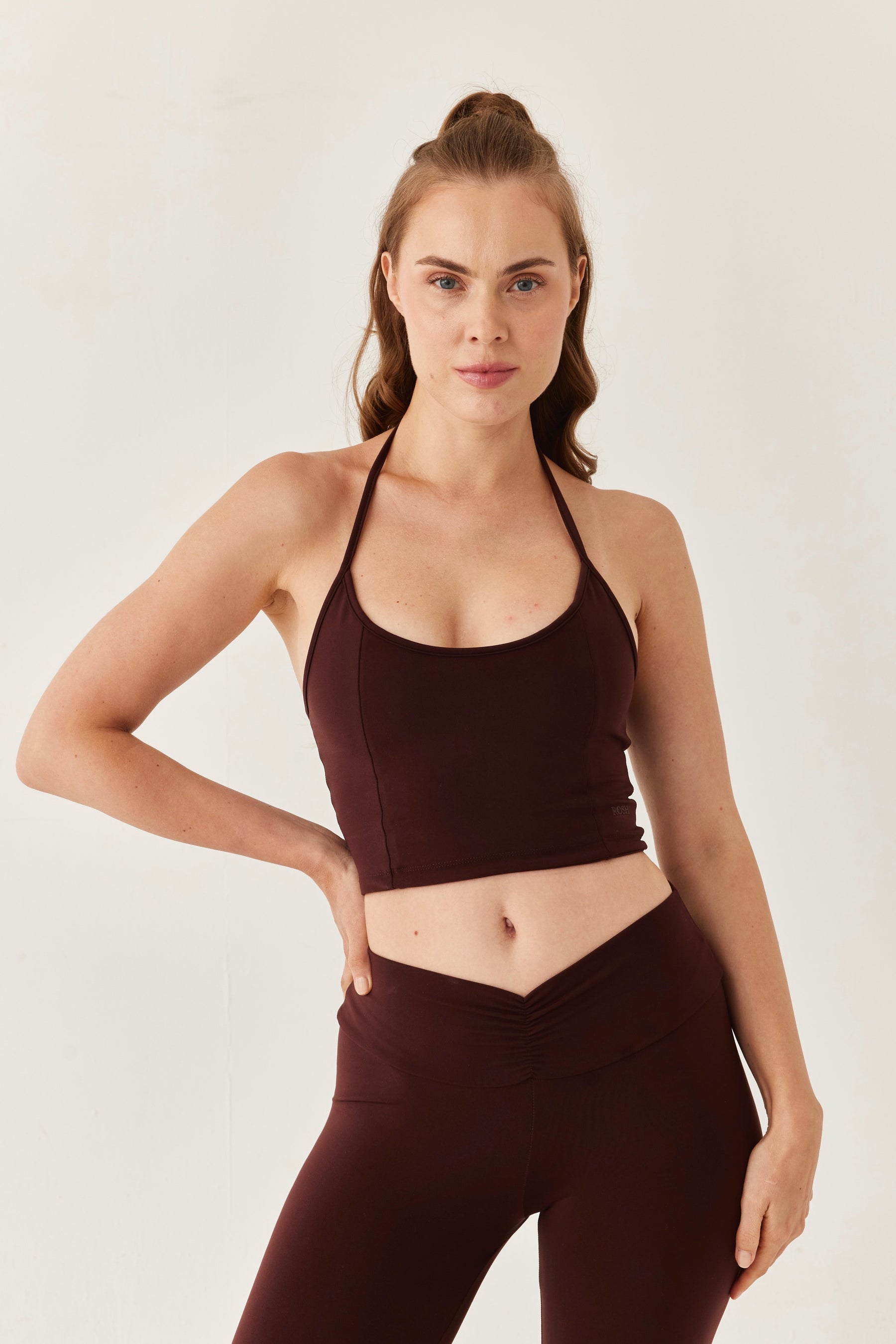 Sakura Espresso Halter Yaka Top