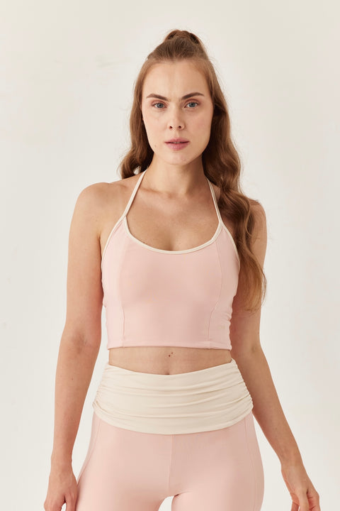 Sakura Blush Halter Yaka Top