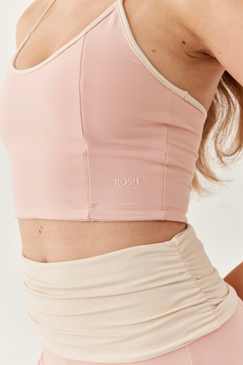 Sakura Blush Halter Yaka Top
